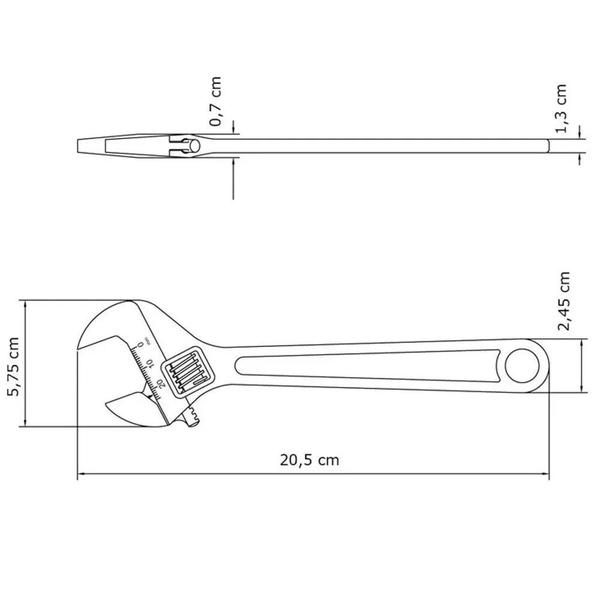 Imagem de Chave Ajustável 8" - Tramontina