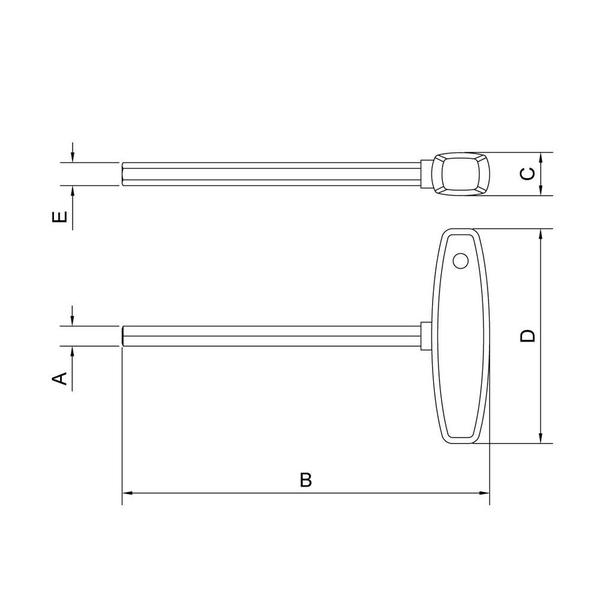 Imagem de Chave Allen Com Cabo T 2,5 X 112MM 44360125 Tramontina