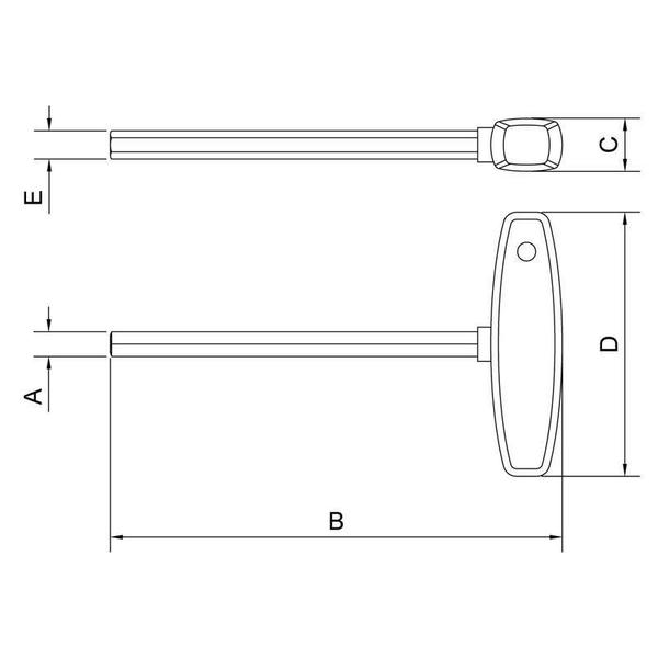 Imagem de Chave Cabo T Hexagonal 10x224mm 360110 Tramontina