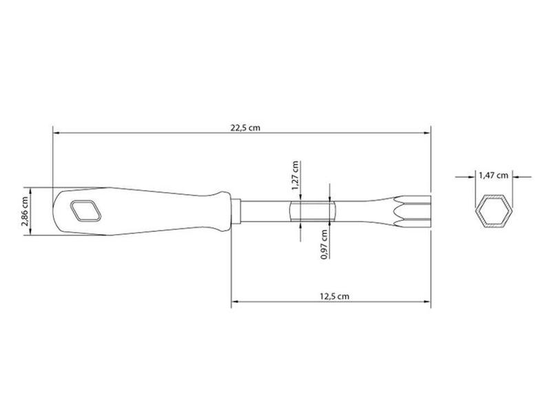 Imagem de Chave canhao 10mm haste tubular em aco especial cromada empunhadura em pp injetada tramontina