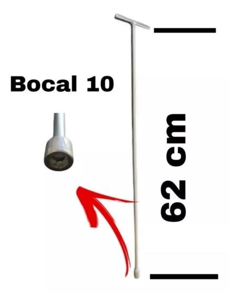 Imagem de Chave Canhão T 10mm Longa 62cm Parafuso Agitador Reforçada