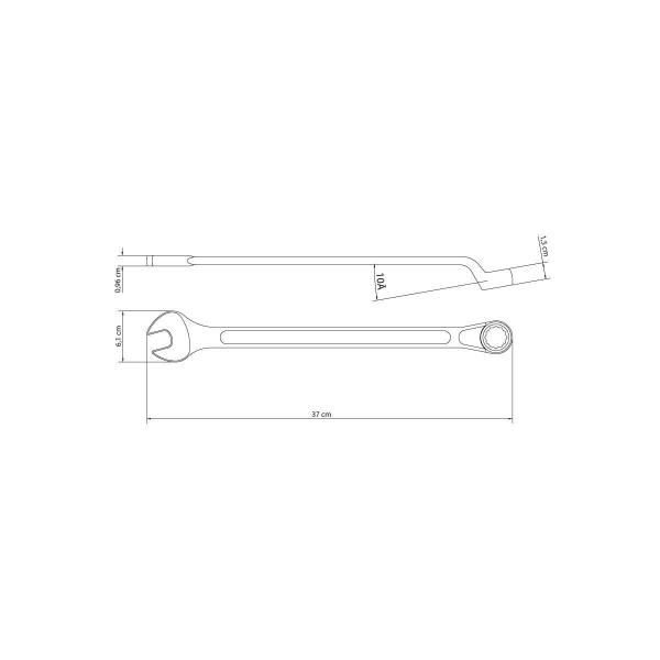 Imagem de Chave Combinada 28 mm com Pescoço Tramontina com Corpo Forjado em Aço Especial Cromado