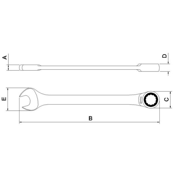 Imagem de Chave Combinada com Catraca 16mm 44652/116 Tramontina