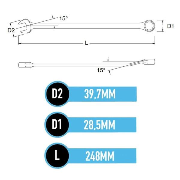 Imagem de Chave Combinada Cromada 19 MM ST40214G SATA