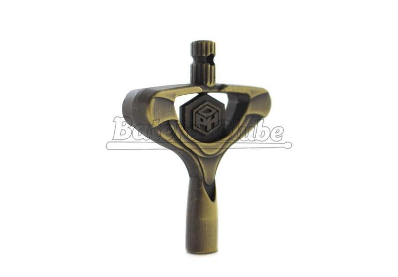 Imagem de Chave de Afinação PDH Drum Key em Bronze Escovado Padrão Top Recartilhado de Ajuste Fino 