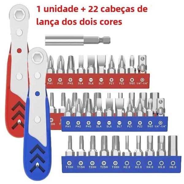 Imagem de Chave de Fenda 22 em 1 Multifuncional com Pontas Duplas - Ferramentas de Manutenção Hexagonais