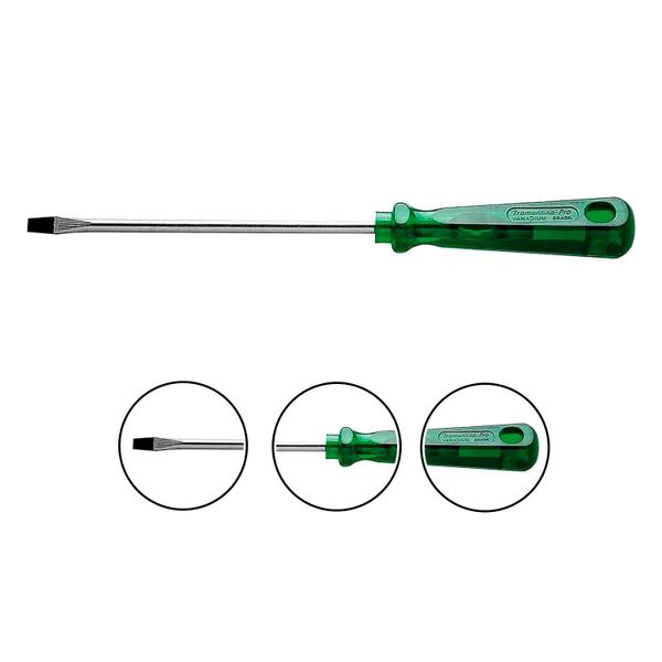 Imagem de Chave de Fenda 3/16 X 300mm Tramontina Pro Aço Cromo Vanádio Ponta Chata