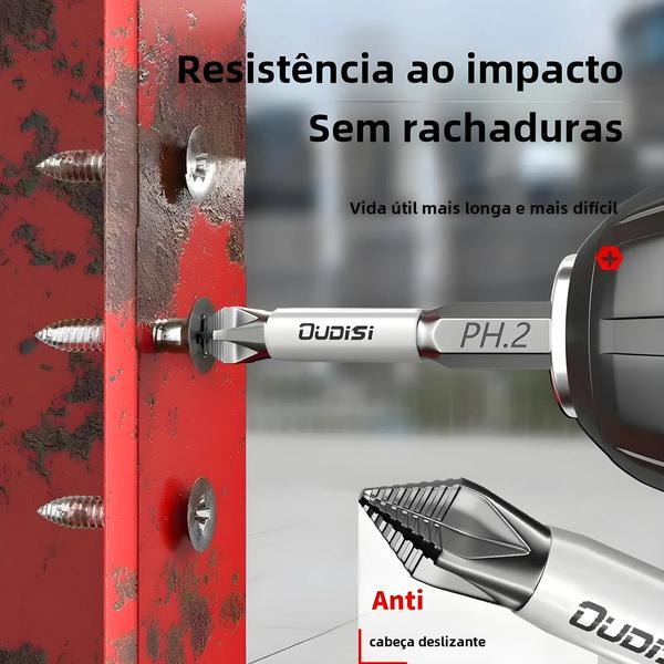 Imagem de Chave de Fenda Cruzada Magnética com Ponta de Aço de Tungstênio - Antiderrapante