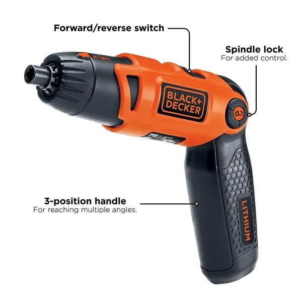 Imagem de Chave de fenda elétrica BLACK+DECKER Li2000 3.6V 180 RPM