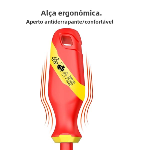 Imagem de Chave De Fenda Isolada Para Eletricista LAOA Ferramenta De Circuito Doméstico Isolamento Plano