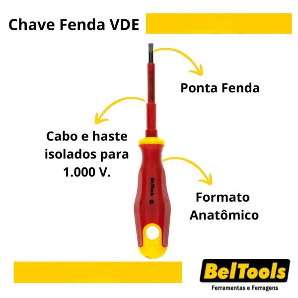 Imagem de Chave de Fenda VDE 3x75mm Beltools