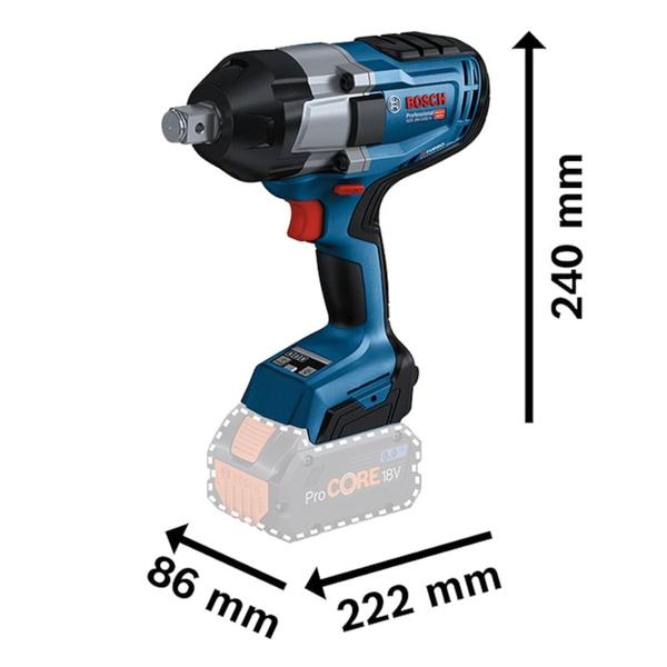 Imagem de Chave de impacto 180v li sem bateria  gds 18v1050h   bosch