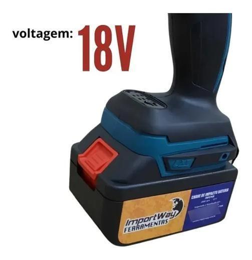 Imagem de Chave De Impacto 18V Carregador 2 Baterias Lítio Com Maleta