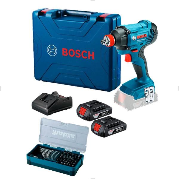 Imagem de Chave De Impacto Bateria 18V Bosch+ Jogo De Brocas Makita