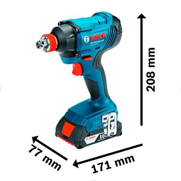 Imagem de Chave De Impacto Bateria 18V Bosch+ Jogo De Brocas Makita