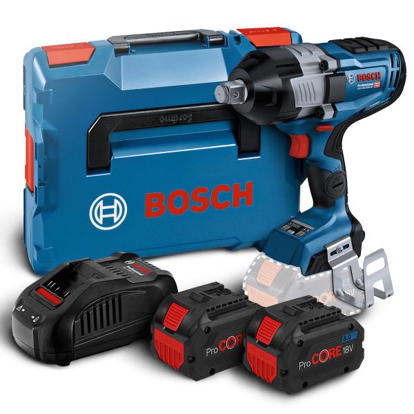 Imagem de Chave de Impacto GDS 18V-1600 HC Bosch Brushless + Carregador 220V e 2 Baterias 18v