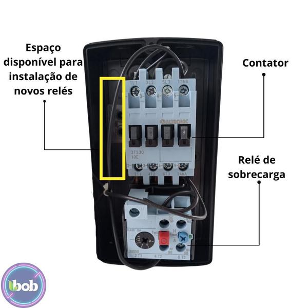 Imagem de Chave de Partida Monofásica 0,5cv 220V 6,3A C/ Botoeira