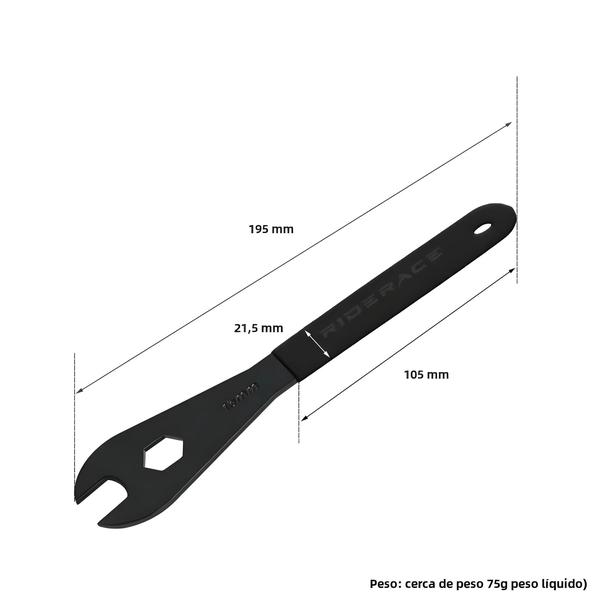 Imagem de Chave de Pedal de Bicicleta Riderace 15mm - Durável para MTB e Mountain Bike