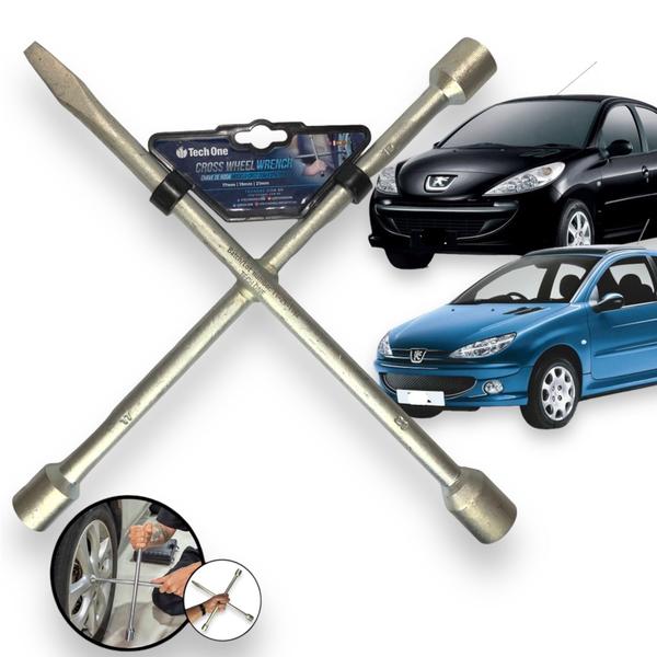 Imagem de Chave de Roda Cruz Estrela Ferramenta Peugeot 206 207 Todos