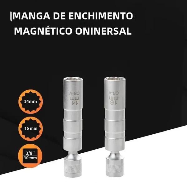 Imagem de Chave de Soquete Magnética para Vela de Ignição (14mm e 16mm) - Parede Fina de 12 Ângulos