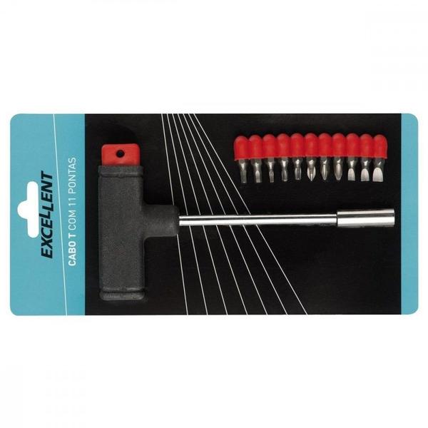 Imagem de Chave Fenda/Phillips/Torx/Allen Excellent Cabo "T" Com 11 Pontas   6Xm