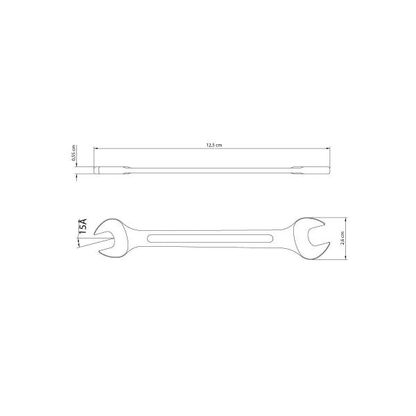 Imagem de Chave Fixa 10x11 mm Tramontina Basic com Corpo em Aço Especial Cromado