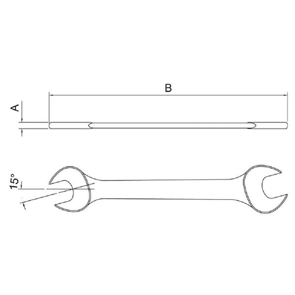 Imagem de Chave Fixa 14x15mm Vanadium 44610105 TRAMONTINA