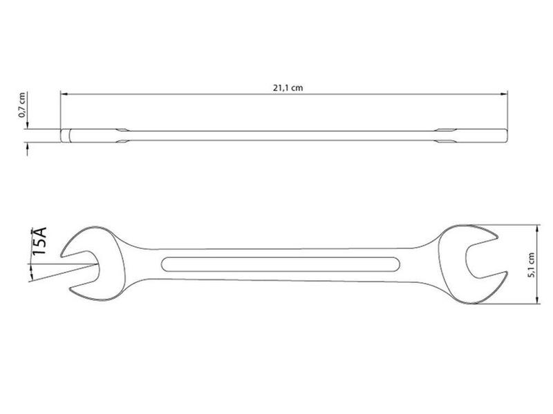 Imagem de Chave fixa 21x23 mm corpo forjado em aco especial acabamento cromado bocas calibradas tramontina