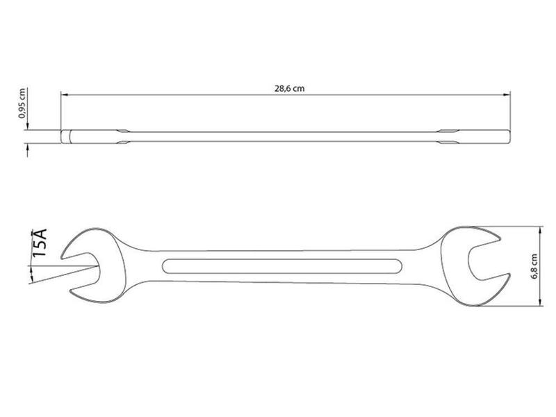 Imagem de Chave fixa 30x32 mm corpo forjado em aco especial acabamento cromado bocas calibradas tramontina