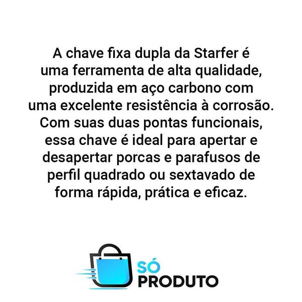 Imagem de Chave Fixa Boca Aço Starfer Tamanho:22-20Mm