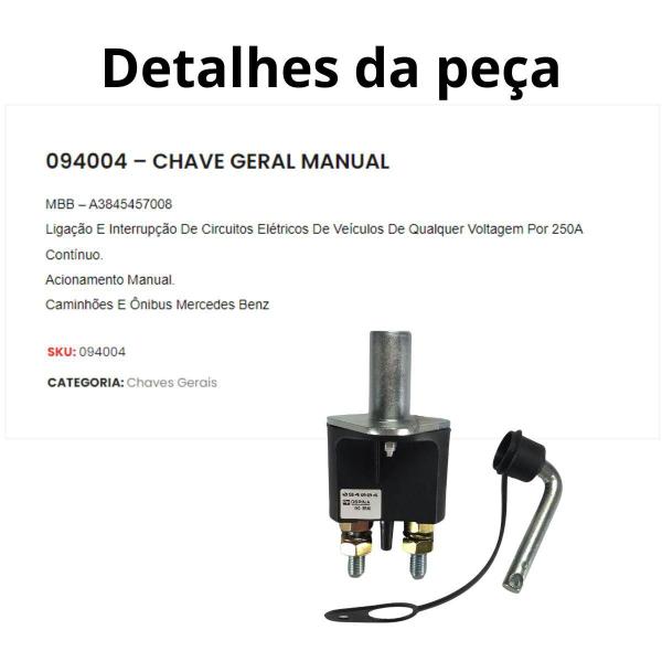 Imagem de Chave Geral Qualquer Voltagem Por 250a Continuo Universal