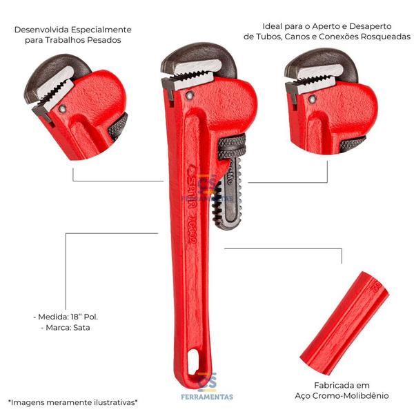 Imagem de Chave Grifo 18 Heavy Duty ST70806ST Sata