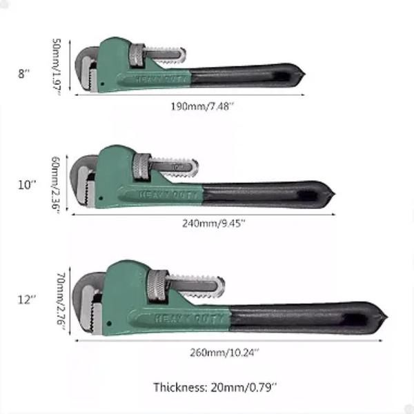 Imagem de Chave Grifo 8'' Pol Profissional Tubulações Encanamento