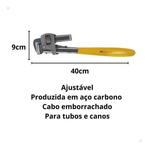 Imagem de Chave Grifo Cano e Tubo 18 Polegadas Aperto 6,5cm Eda