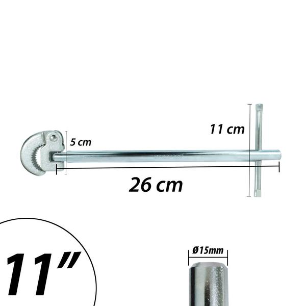 Imagem de Chave Grifo Para Lavatório 11pol Aço Forjado Para Torneiras