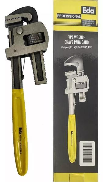 Imagem de Chave Grifo Para tubo Cano e Cabo Plastificado 8" Polegadas Conexões, Ferramenta, Encanamento, Construção, Ajustável