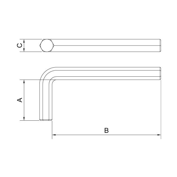 Imagem de Chave Hexagonal 3 mm Tramontina PRO
