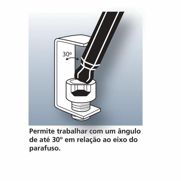 Imagem de Chave Hexagonal Ponta Abaulada 3/16" Tramontina PRO