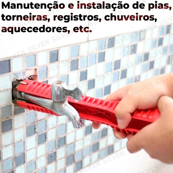 Imagem de Chave Hidráulica Instalação Encanamento Pia Registro 8 Em 1