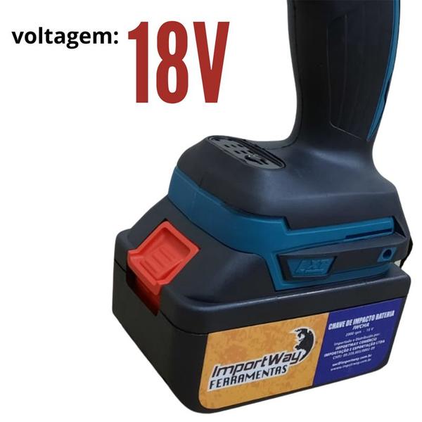 Imagem de Chave Impacto Soquete 1/2 Iwcha 250nm 2 Baterias 18v Carregador Bivolt