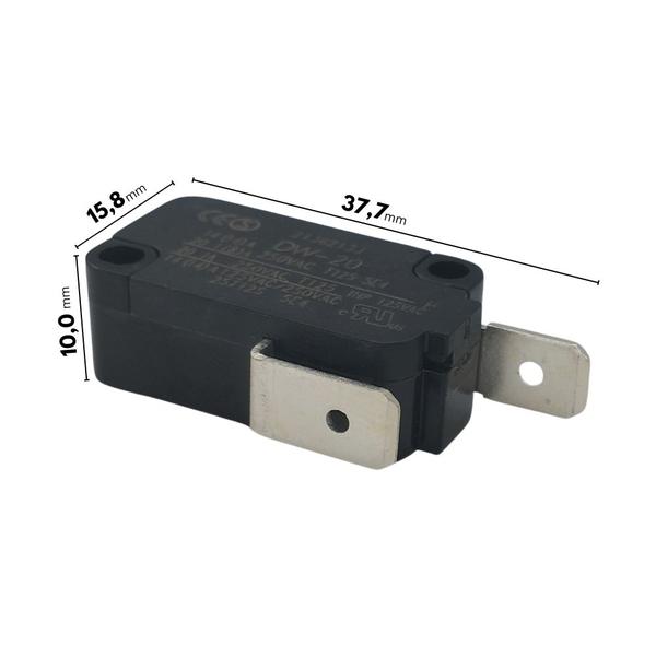 Imagem de Chave Micro Switch Interruptor NO Compatível Desobstruidora WAP Combate Turbo Ultra 2600 FW007676