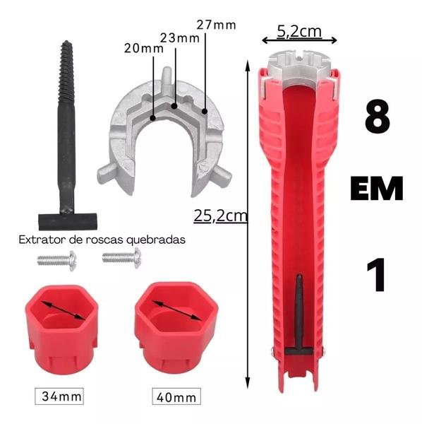 Imagem de Chave Multiuso Reparo Torneira Aquecedor De Difícil Acesso