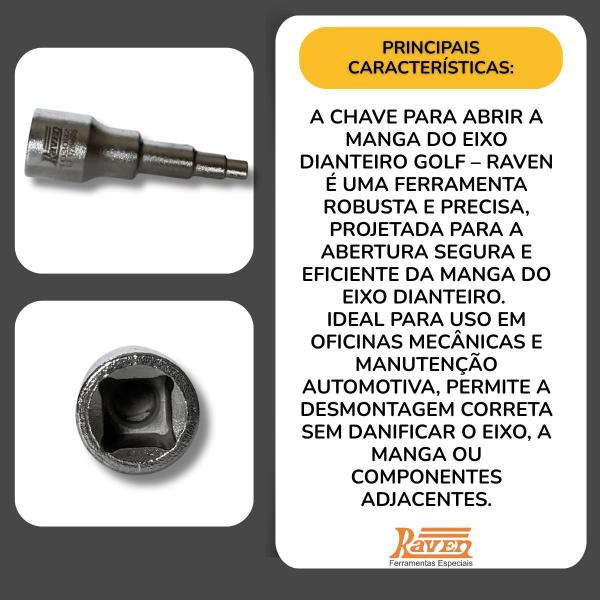 Chave Para Abrir Manga Eixo Dianteiro Golf - Raven - Kit