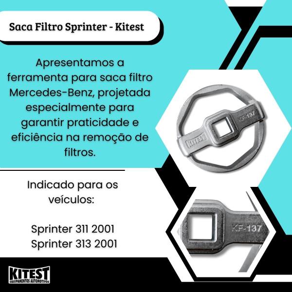 Imagem de Chave Para Sacar Filtro De Óleo Da Mercedes Sprinter - Kitest