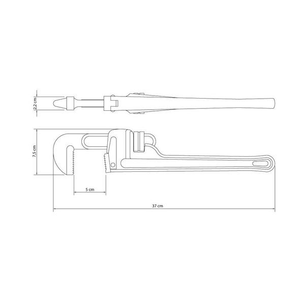 Imagem de Chave para Tubo Modelo Americano 14" (Grifo) Tramontina