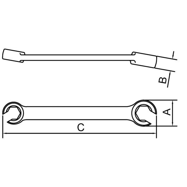 Imagem de Chave Poligonal Aberta 10x12 mm Tramontina PRO