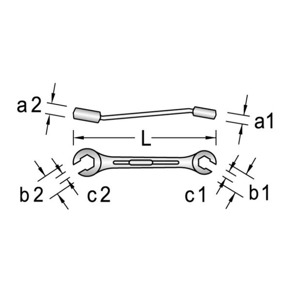 Imagem de Chave Poligonal Aberta 8x10 mm Gedore 005001