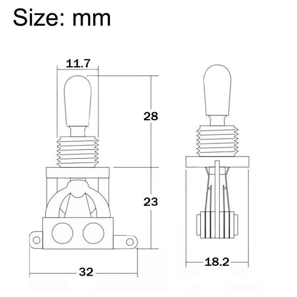 Imagem de Chave Seletora 3 Posições Knob Creme Para Guitarra Les Paul