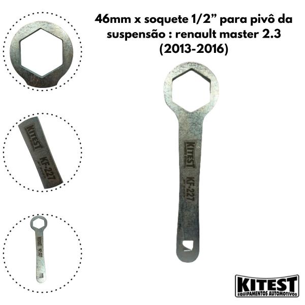 Imagem de Chave Sextavada 46mm P/ Pivô Suspensão Renault Kitest Kf-227