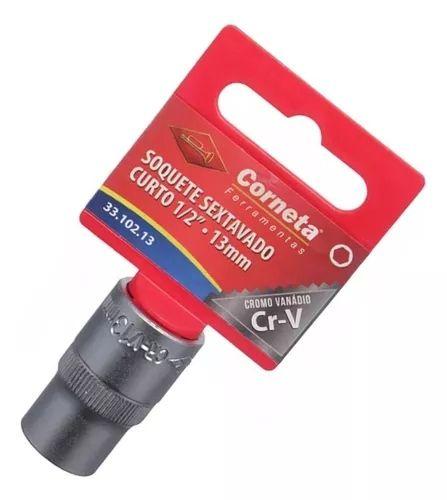 Imagem de Chave Soquete Sextavado Curto 1/2 X 13 Mm  Profissional Corneta